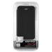 Ultra Thin Flip Built-in Card Slot Leather Case for iPhone 4 iPhone 4S - Black