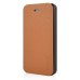 Ultra Thin Flip Built-in Card Slot Leather Case for iPhone 4 iPhone 4S - Gold