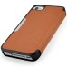 Ultra Thin Flip Built-in Card Slot Leather Case for iPhone 4 iPhone 4S - Gold