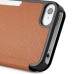 Ultra Thin Flip Built-in Card Slot Leather Case for iPhone 4 iPhone 4S - Gold