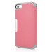 Ultra Thin Flip Built-in Card Slot Leather Case for iPhone 4 iPhone 4S - Pink