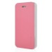 Ultra Thin Flip Built-in Card Slot Leather Case for iPhone 4 iPhone 4S - Pink