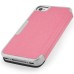 Ultra Thin Flip Built-in Card Slot Leather Case for iPhone 4 iPhone 4S - Pink