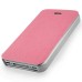 Ultra Thin Flip Built-in Card Slot Leather Case for iPhone 4 iPhone 4S - Pink