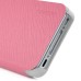 Ultra Thin Flip Built-in Card Slot Leather Case for iPhone 4 iPhone 4S - Pink