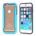 Ultra Thin Hybrid PC and TPU Bumper Case for iPhone 6 4.7 inch - Black/Light Blue