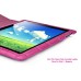 Ultra Thin Stand Folio Crocodile Leather Case For iPad 2 / 3 / 4 - Magenta