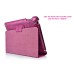 Ultra Thin Stand Folio Crocodile Leather Case For iPad 2 / 3 / 4 - Magenta