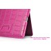 Ultra Thin Stand Folio Crocodile Leather Case For iPad 2 / 3 / 4 - Magenta