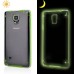 Ultra Thin Transparent Glossy Luminous TPU and PC Case for Samsung Galaxy Note 4 - Fluorescence Green