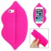 Unique 3D Big Lip Silicone Back Case Cover For iPhone 5/5s - Magenta