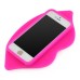 Unique 3D Big Lip Silicone Back Case Cover For iPhone 5/5s - Magenta