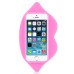 Unique 3D Big Lip Silicone Back Case Cover For iPhone 5/5s - Pink