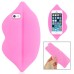 Unique 3D Big Lip Silicone Back Case Cover For iPhone 5/5s - Pink