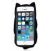 Unique 3D Impolite Cat Silicone Back Case Cover For iPhone 5/5s - Black