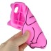 Unique 3D Impolite Cat Silicone Back Case Cover For iPhone 5/5s - Magenta