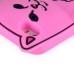 Unique 3D Impolite Cat Silicone Back Case Cover For iPhone 5/5s - Magenta