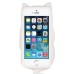 Unique 3D Impolite Cat Silicone Back Case Cover For iPhone 5/5s - White