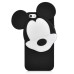 Unique 3D Mickey Mouse Silicone Back Case Cover For iPhone 5 / 5s - Black