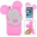 Unique 3D Mickey Mouse Silicone Back Case Cover For iPhone 5 / 5s - Pink