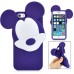 Unique 3D Mickey Mouse Silicone Back Case Cover For iPhone 5 / 5s - Purple