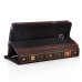 Unique Book Design Stand Flip Genuine Leather Case with Card Slot for Samsung Galaxy Note 4 - Brown