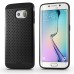 Unique Heat Dissipation Aluminum Metal TPU Hybrid Protective Back Case Cover For Samsung Galaxy S6 Edge - Black