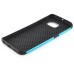 Unique Heat Dissipation Aluminum Metal TPU Hybrid Protective Back Case Cover For Samsung Galaxy S6 Edge - Dark Blue