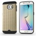 Unique Heat Dissipation Aluminum Metal TPU Hybrid Protective Back Case Cover For Samsung Galaxy S6 Edge - Gold