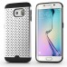 Unique Heat Dissipation Aluminum Metal TPU Hybrid Protective Back Case Cover For Samsung Galaxy S6 Edge - Silver