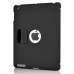 Unique Two Folded Stand Flip Denim Fabric Case for iPad 2/3/4 - Black
