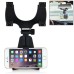 Universal Car Rear View Mirror Mount Holder Stand Cradle For Mobile Smart Cell Phones - Black