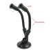 Universal Dual Car Holder with Suction Cup for Smartphone - Black