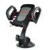 Universal Flexible Car Holder with Suction Cup for Smartphone - Black ( Short Bracket )