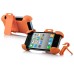 Universal Retractable Stand Holder With Rotating Locking Belt Swivel Clip For iPhone BlackBerry - Orange