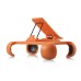 Universal Retractable Stand Holder With Rotating Locking Belt Swivel Clip For iPhone BlackBerry - Orange