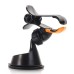 Universial In-Car Holder with Suction Cup for Smartphone - Black/Orange