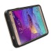 VERUS Horizontal Sliding Card Slot design TPU and PC Hybrid Case for Samsung Galaxy Note 4 - Gold