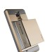 VERUS Horizontal Sliding Card Slot design TPU and PC Hybrid Case for Samsung Galaxy Note 4 - Gold