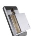 VERUS Horizontal Sliding Card Slot design TPU and PC Hybrid Case for Samsung Galaxy Note 4 - Silver