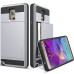 VERUS Horizontal Sliding Card Slot design TPU and PC Hybrid Case for Samsung Galaxy Note 4 - Silver