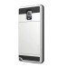 VERUS Horizontal Sliding Card Slot design TPU and PC Hybrid Case for Samsung Galaxy Note 4 - White