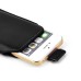 Vertical Leather Pouch Case for iPhone 5 5s 5c - Black