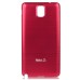 Vibrant Glossy Brushed Aluminum Metal Battery Door Back Cover For Samsung Galaxy Note 3 N900 N9005 N9006 - Red