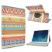 Vintage Tribe with Flower Style 360 Degree Rotation Design Flip Smart Leather Case with Stand for iPad Air ( iPad 5 )