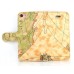 Vintage World Map Magnetic PU Leather Wallet Flip Stand Card Slots Case Cover For Apple iPhone 5C - Light Brown