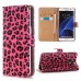 Vivid Leopard Print PU Leather Wallet Flip Slot Case Cover for Samsung Galaxy S7 Edge G935 - Pink