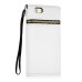 Wallet Flip Zipper PU Leather Case Card Slot Holder Cover For iPhone 6 4.7 inch - White