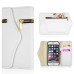 Wallet Flip Zipper PU Leather Case Card Slot Holder Cover For iPhone 6 4.7 inch - White