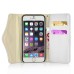 Wallet Flip Zipper PU Leather Case Card Slot Holder Cover For iPhone 6 4.7 inch - White